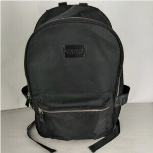 Rare Versace Parfums Backpack Black Greek Key Straps Promo Travel Bag Authentic